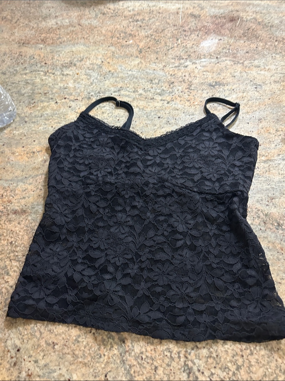H&M Black Floral Lace Camisole